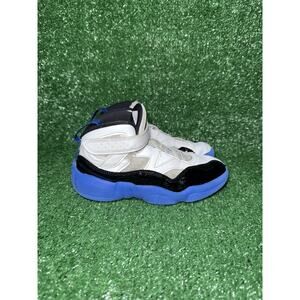 Kids Nike Air Jordan Jumpman Two Trey Size 1Y Black Blue Shoe Walking Sneakers